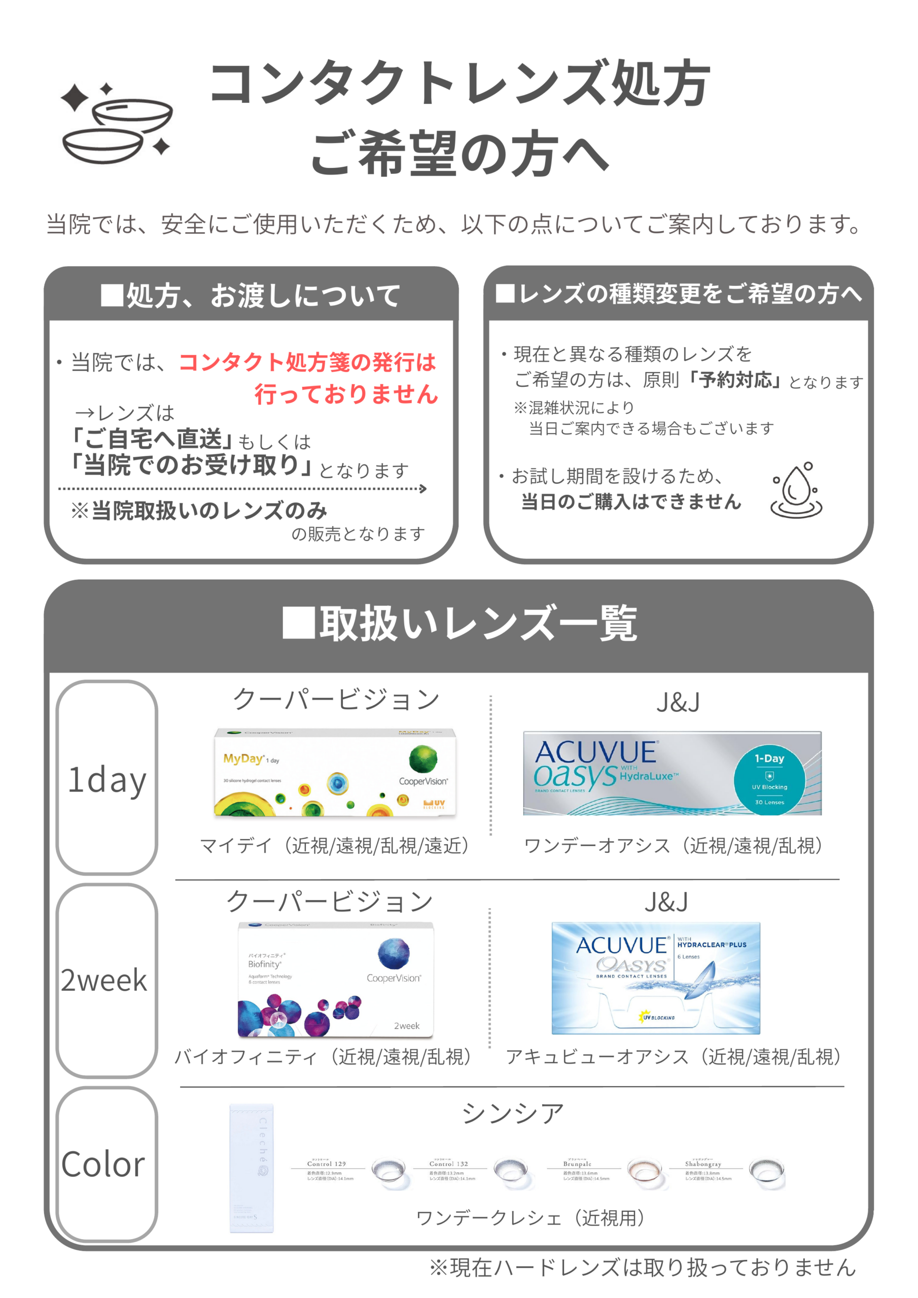 コンタクトレンズ処方ご希望の方へ